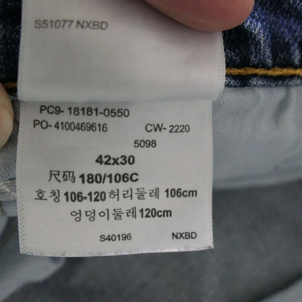 Levi's Men 541 Jeans 42x30 Blue Athletic Taper Rugged Workwear Americana Classic